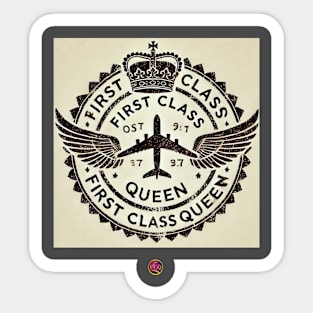 firstclassqueen Passport stamp Sticker